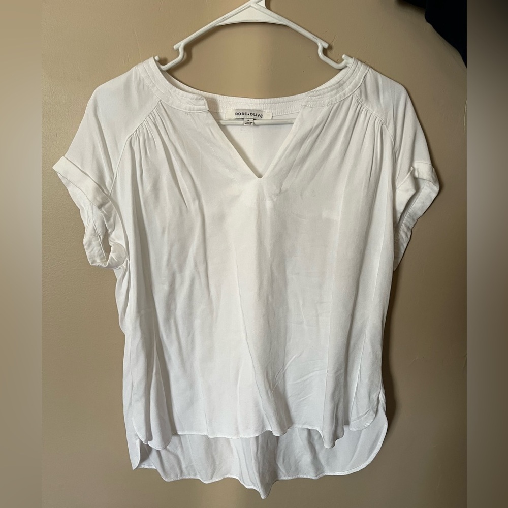 White Work Blouse - Size Small